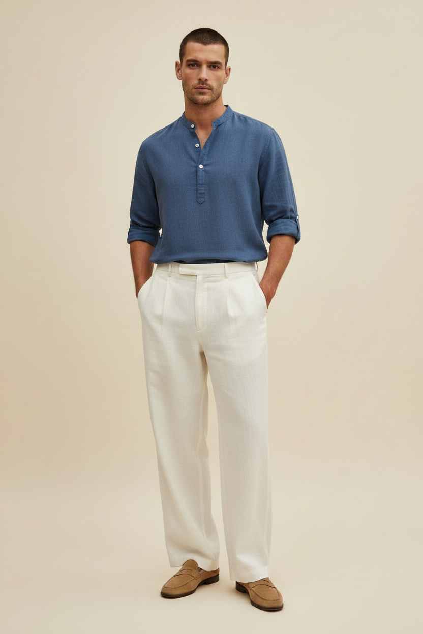 Buzz Cut - Denim Blue Henley