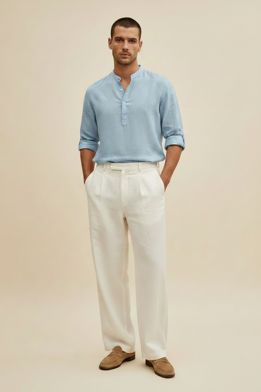 Buzz Cut - Medium Blauw Henley