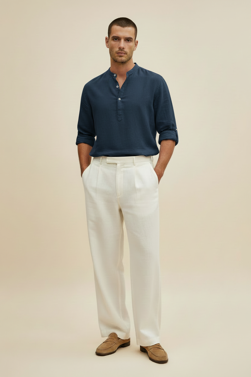 Buzz Cut - Navy Henley v2
