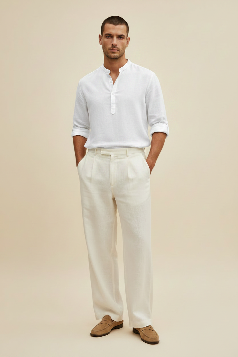 Buzz Cut - Wit Henley