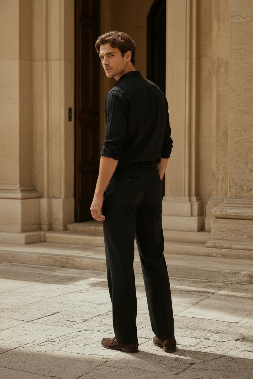 Editorial Back - All Black - Simple Wall