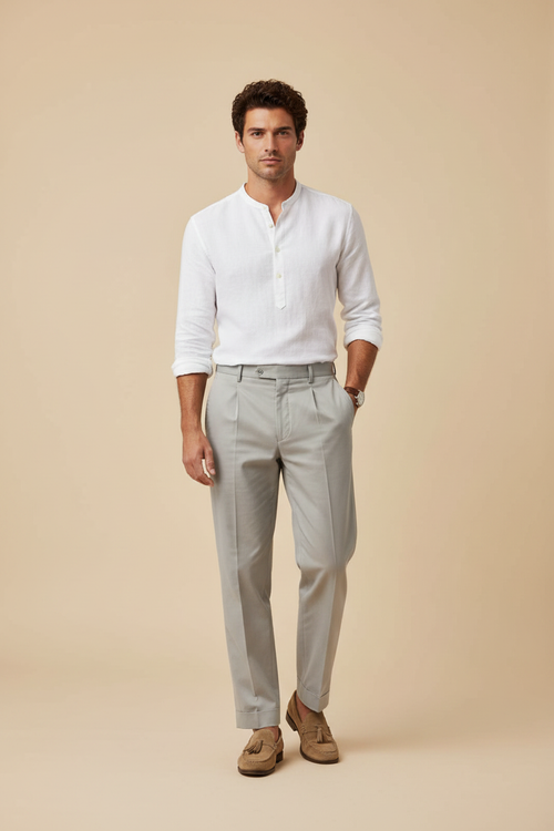 Grey Trousers Front