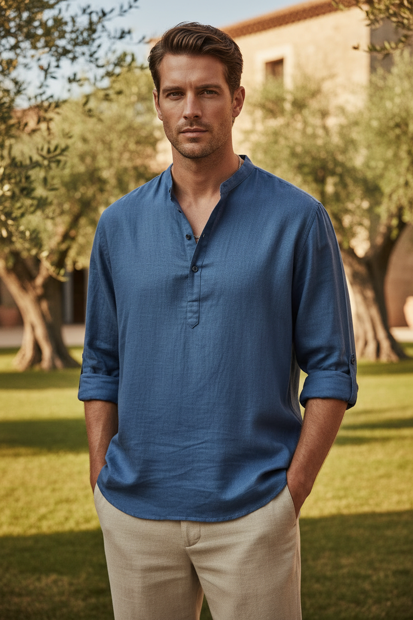Henley Denim Blue
