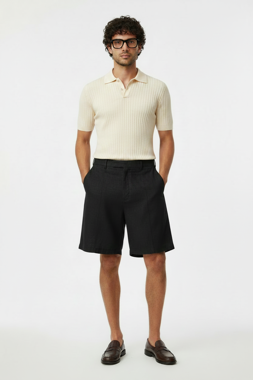Voorkant beige polo